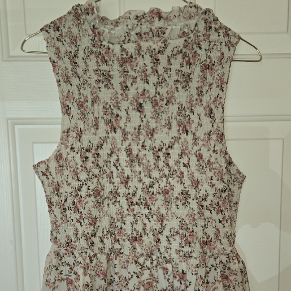 0X Dress Tiered Ruffled Flowing Smocked BOHO ROMANTIC TIMELESS VINTAGE Floral - Picture 7 of 14